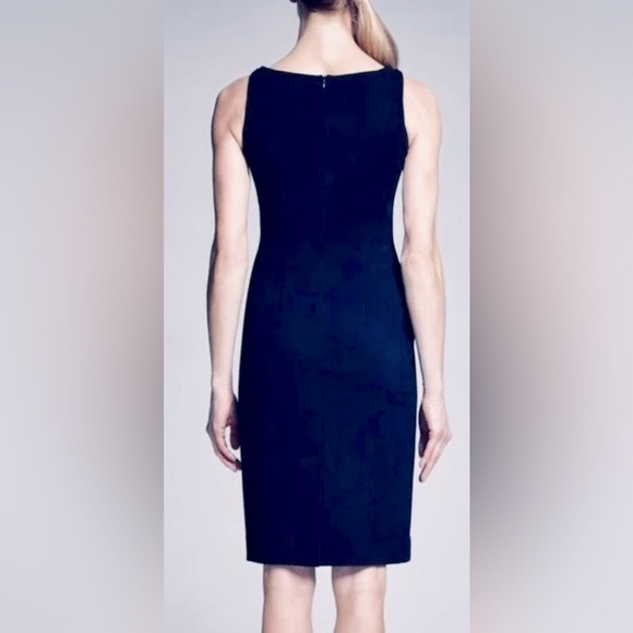 MM LaFleur The Lydia Sheath Dress w Twisted Shoulders in Galaxy Blue - Picture 5 of 12